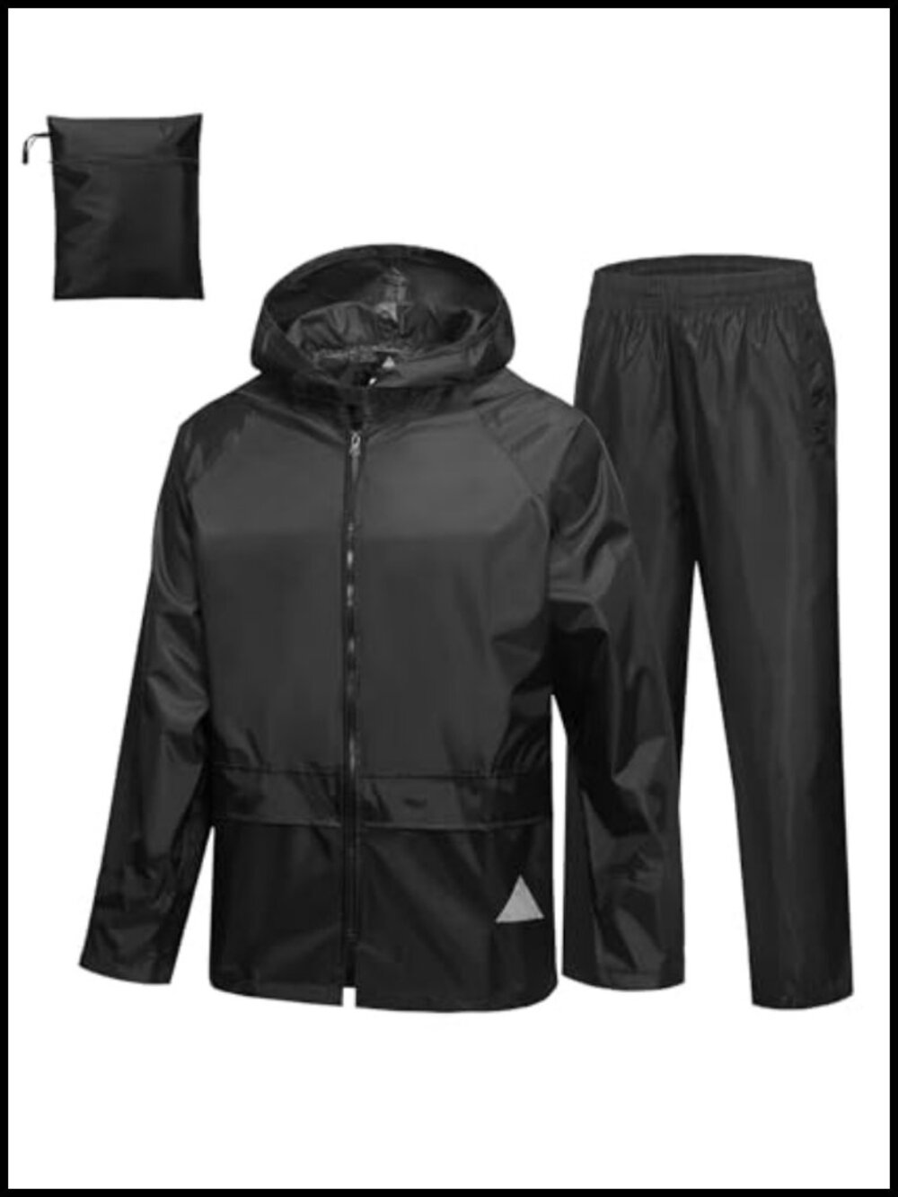 Waterproof 2-Piece Rain Suit Nylon Polyester Fishing Work Gear